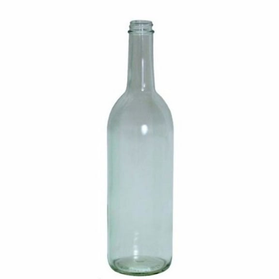 750ml Clear Glass Claret Bottles, screw top