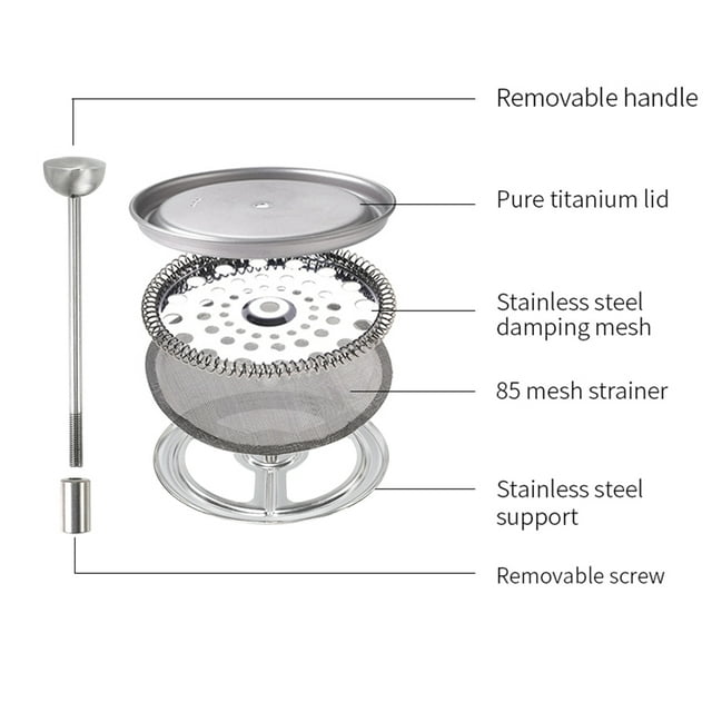 750ml French Press Pot Camping Coffee Pot For Outdoor Activities