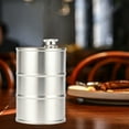 thumbnail image 1 of 750ml Mini Wine Barrel, Oil Barrel Shaped Large Capacity Stainless Steel Whiskey Liquor Hip Flask, Food Grade Flask Sealing Insulated, Portable Leak-proof Container For Travel Camping Drinkware, 1 of 6
