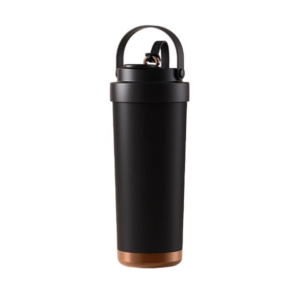 750ml Stainless Steel Coffee Mug with Ceramic Interior and Leak proof Straw Lid