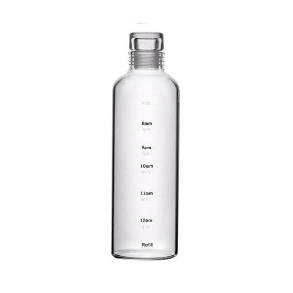 750ml Timed Measuring Cup, Transparent Plastic Water Bottle, Leakproof Car Cup, Portable Clear Drinking Cup, Concise Liquid Measurement Cup