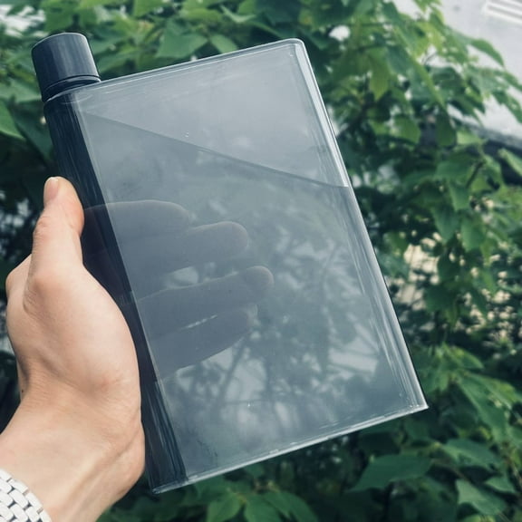 750ml Water Bottle, A5 Flat Slim Portable Sport Bottle for Purse Handbag Pocket, BPA-Free Plastic Water Flask, Water Jug for Hiking Cycling Gym Travel, Gift Idea