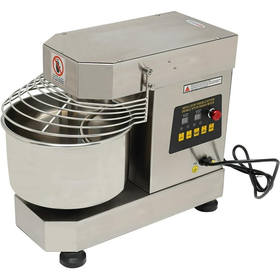 750w 10L commercial Dough Mixer, 110v Electric Dough Kneading Machine, 12qt Dual Rotating Dough Kneading Machine Suitable for Pizzerias/Bakeries