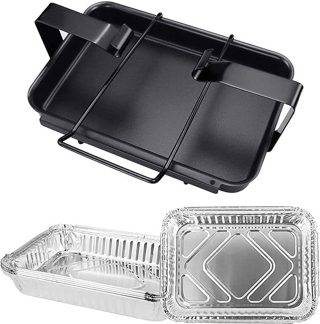Stanbroil Grease Catch Pan Replacement For Weber Grills - Aluminum Drip Pan Holder 8.6x6.1x1.2 Inches