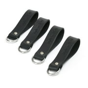 75202 - Leather D-Ring Loops for Suspender Attachment in Black 4 Piece Set | Style n Craft