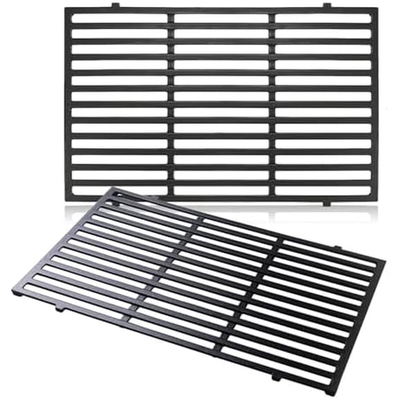 7524 Cooking Grill Grates for Weber Genesis 300 Series, 19.5" Porcelain-Enameled Cast-Iron Grates for E310 E320 E330 S310 S320 S330 EP/CEP310 EP/CEP320 EP/CEP330 Grill Parts Replacement 7528