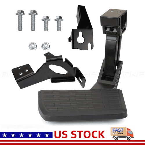 75313-01A Rear Retractable Bed Step Compatible with Ford F-250/350/450 2017-2022 (Not Work When F450 Vibration Damper is Installed)