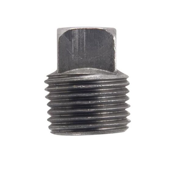 753288000377 0.125 in. Black Steel Square Head Plug - pack of 5