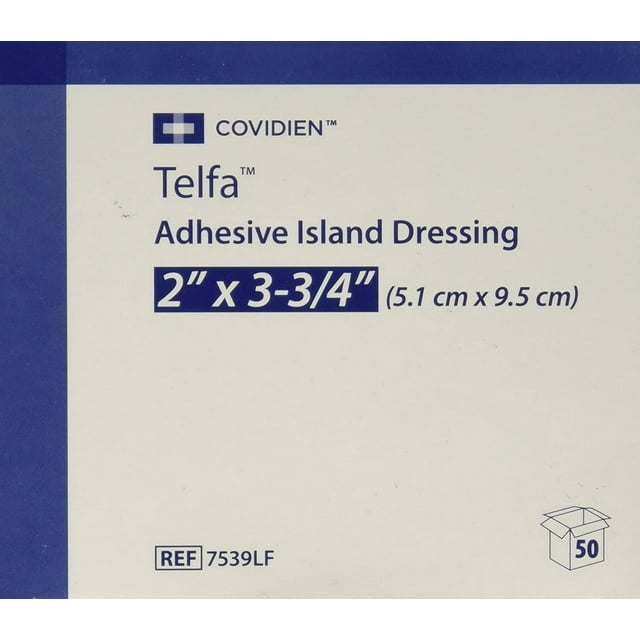 7539LF Telfa Island Wound Dressing, Latex Free, Sterile Gauze 2 x 33/4
