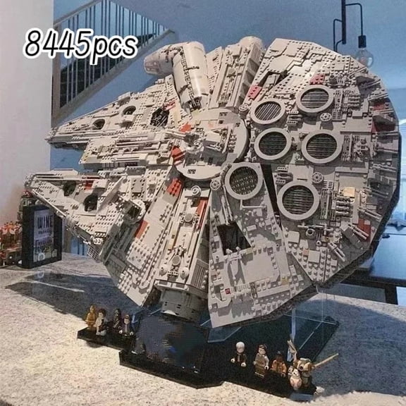 7541pcs Hot Toys Star Interstellar Conflict Spacecraft Luxury Millennium Big Falcon Space Ship Building Blocks Toy Birthday Gift