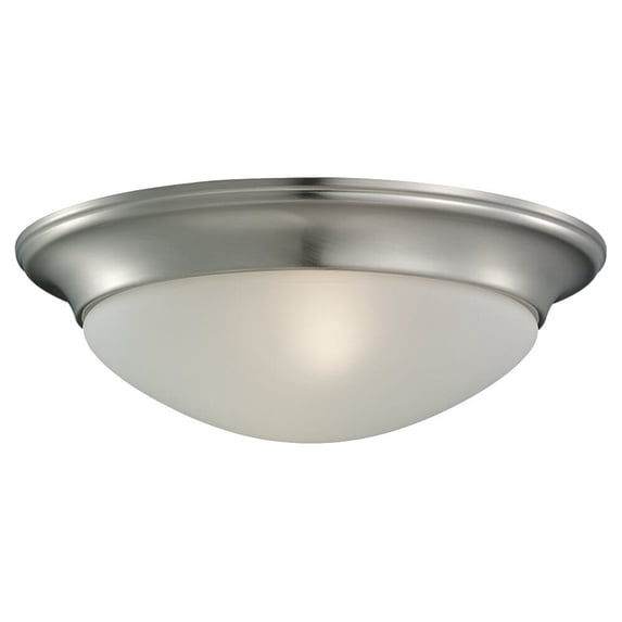 75434-962-Generation Lighting-Sea Gull Lighting-Nash-1 Light Flush Mount in Contemporary Style-11.5 Inch wide by 4 Inch high-Brushed Nickel