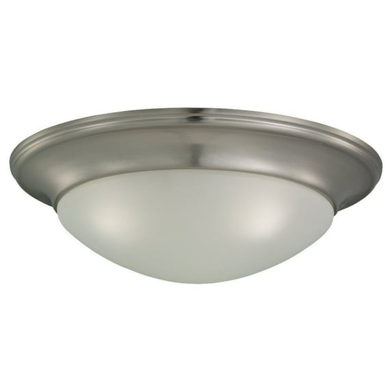 75436-962-Generation Lighting-Sea Gull Lighting-Nash-3 Light Flush Mount in Contemporary Style-16.75 Inch wide by 5.5 Inch high-Brushed Nickel