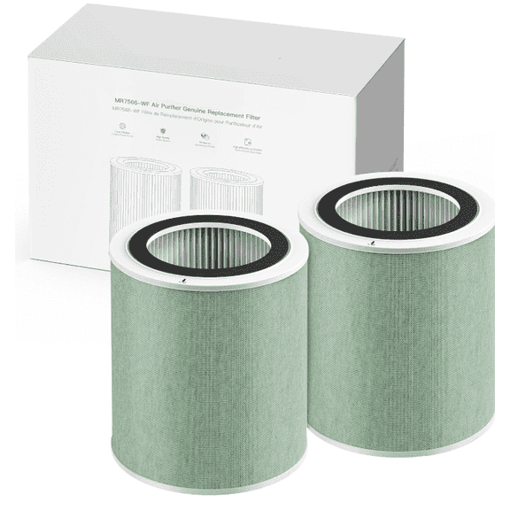 7566 Air Purifier Replacement Filter for MR7566 Air Purifer, High-Efficiency Activated Carbon Filter4-in-1 Air Purifier Filter, Original Standard Version- 2 Pack