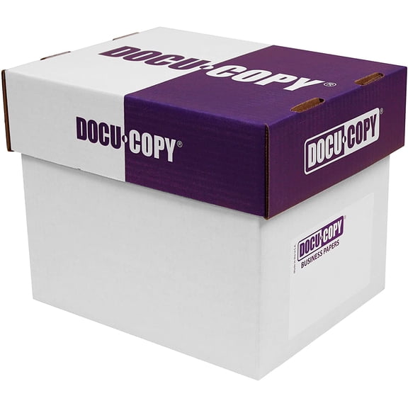DocuCopy 7593 Reinforced Premium Multipurpose Copy Paper 24lb 8.5" x 11" 3 Holes 1 Case/5 Reams/2500 Sheets