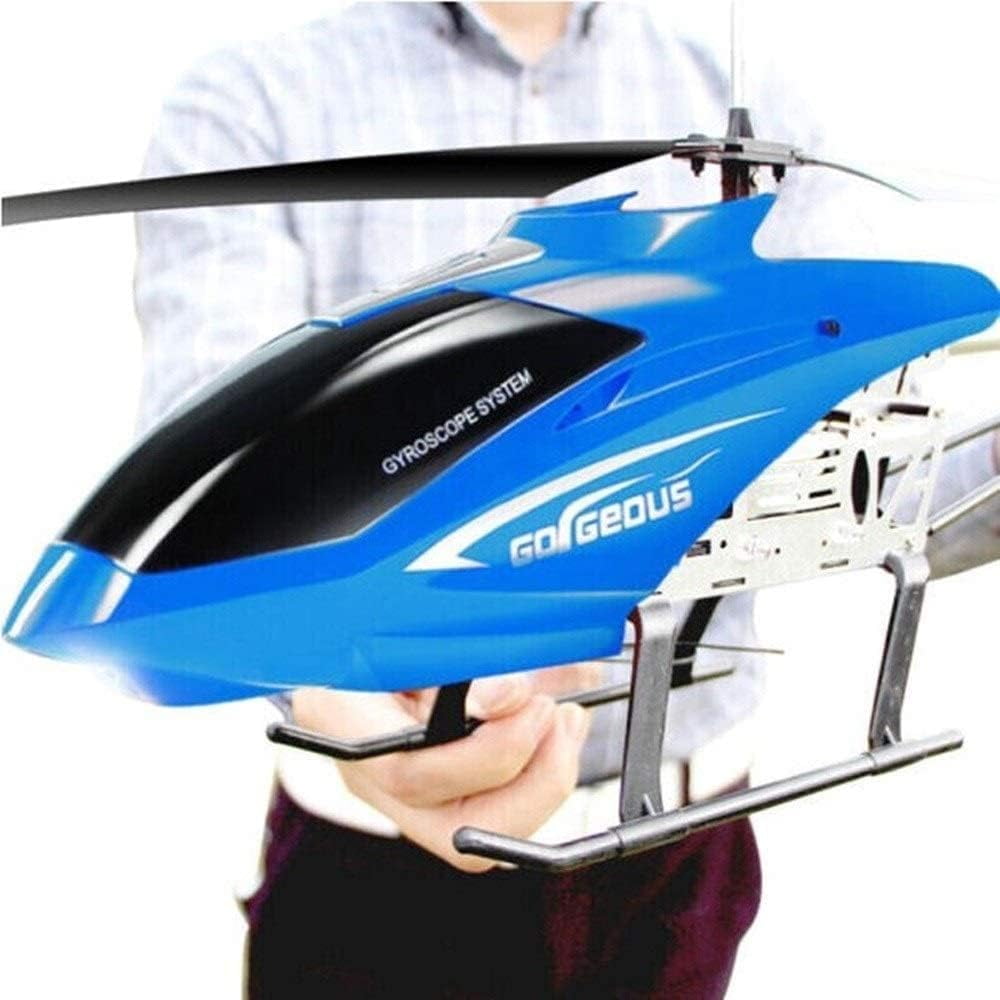75CM Remote Control Helicopter, One Key Take Off/Landing, 3.5 Channel, Resistance Crash Stable RC Aircraft, LED Light for Indoor Outdoor to Fly for Kids Beginners(2 Batteries)
