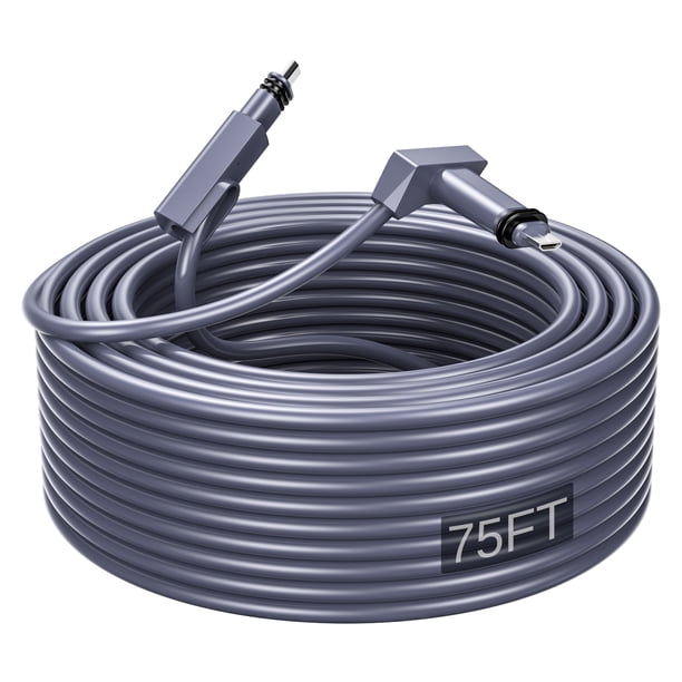 Klutchtech 75ft Starlink Cable For Standard Actuated Gen 2 - Waterproof Gray Replacement Cable