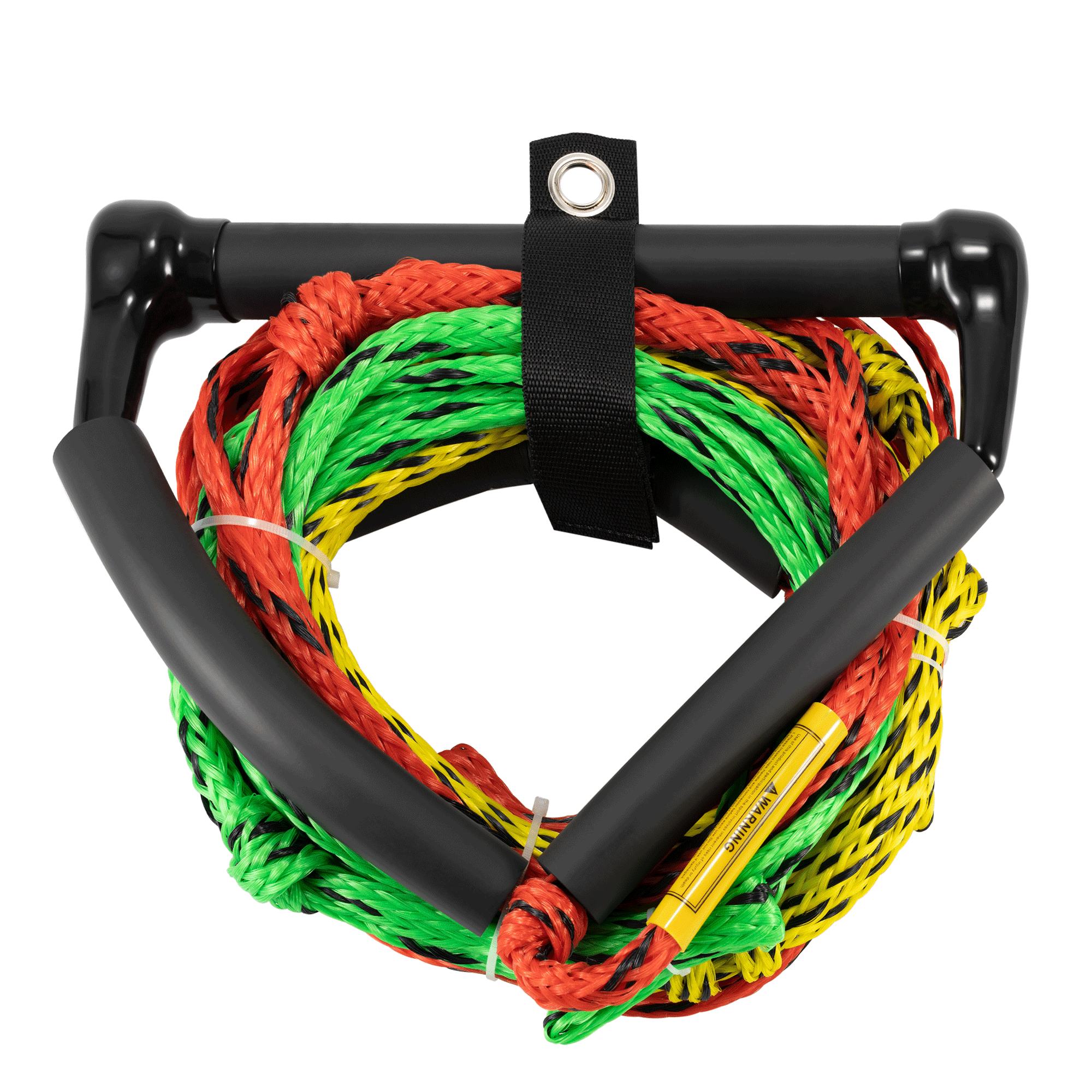 75FT Water Ski Rope, Wakeboard Rope 4 Sections with 12.4" EVA Ergonomic grip Floating Handle