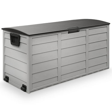 75GAL Deck Box, Outdoor Storage Box w/ Weight Capacity-270 lbs, Waterproof Storage Container with Lid for Outside Furniture Cushions, Garden Tools & Kids' Toys, Organization and Storage