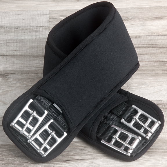 75HZ 28 " Horze Neoprene Dressage Nylon Horse Girth Breathable Steel Hardware Black