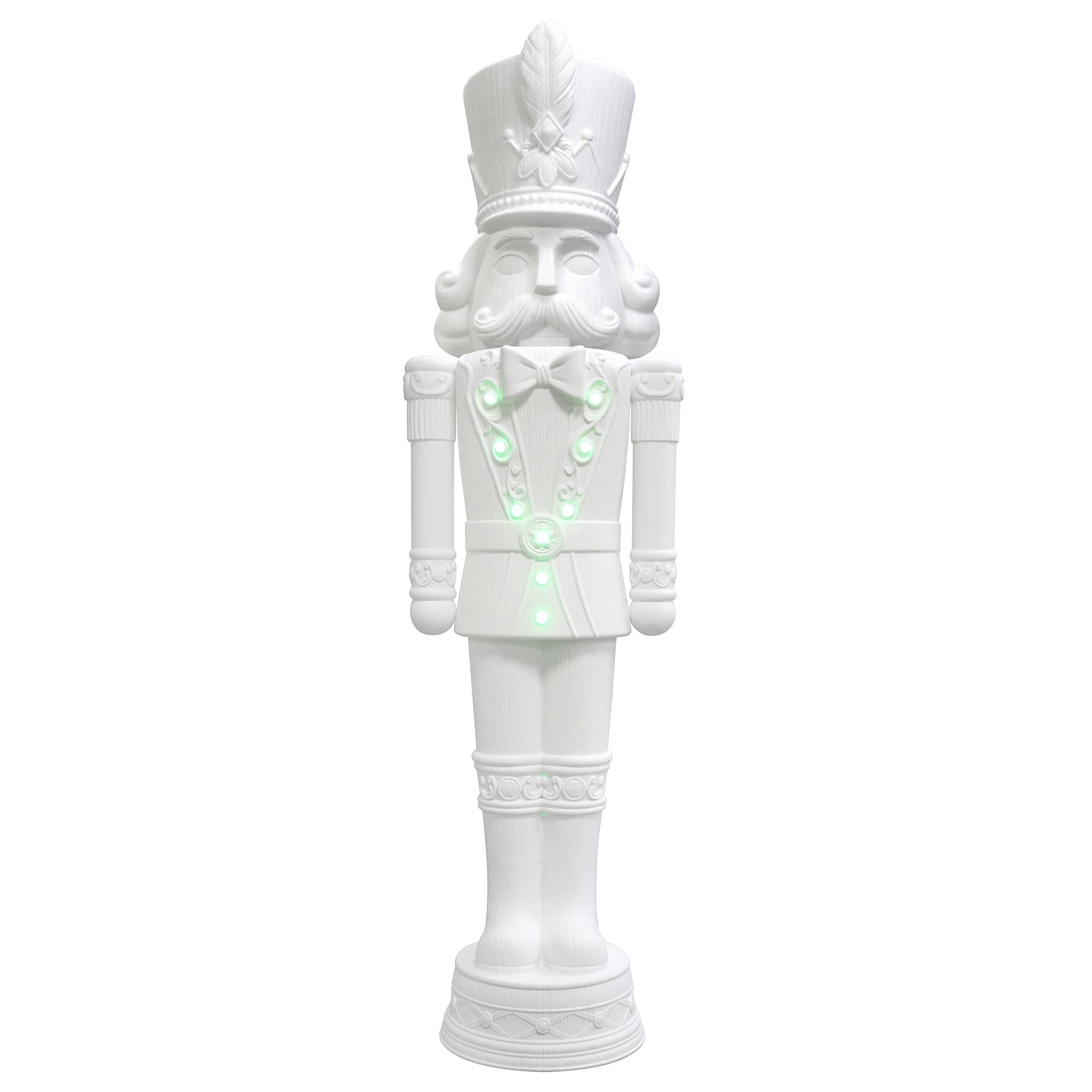 Giant Paint-it-Yourself Light-Up LED Nutcracker Christmas Decoration, White, 6.25', by Holiday Time