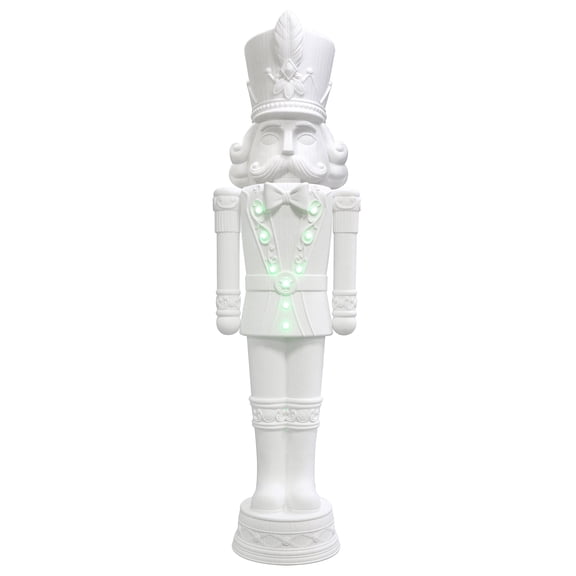 Giant Paint-it-Yourself Light-Up LED Nutcracker Christmas Decoration, White, 6.25', by Holiday Time