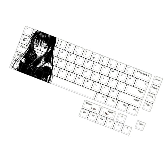 75Key Keycaps Original Height Catoon Theme for Mechanical Keyboard Office and Gaming Keyboards Comfortable Typing