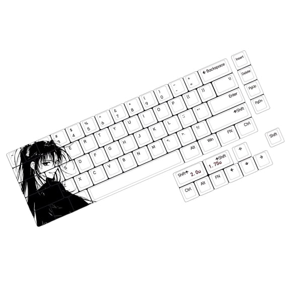 75Key Keycaps Set for Mechanical Keyboards Original Height Customizable Keycap For 61/64/68 for FIRE68 MU68 Layouts