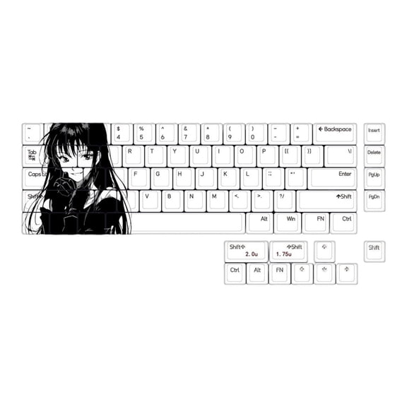 75-Key Keycap Set with Original Height Long Duribility 5Sides Dye Sublimation for Mechanical Keyboard Gamers Keycap