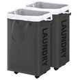 thumbnail image 1 of TickJOY 2-Pack Large Rolling Laundry Baskets with Wheels, 75L Collapsible Clothes Hampers for Laundry with Removable Mesh Bags, Dirty Clothes Hamper for Dorm Room Essentials, Bedroom, Dark Grey, 1 of 7