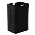 thumbnail image 1 of BASILKIT 75L Collapsible Canvas Laundry Basket with Wooden Handles, Freestanding for Bedroom Bathroom Dorm Laundry Room, 1 of 8