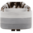 thumbnail image 1 of 75L Large Blanket Basket（25"x16"）,Large Blanket Basket for Organizing, Dog Toy Bin,baby laundry basket,Cotton Rope Blanket Basket for Living Room, Laundry, Nursery, Pillows (White and Gray), 1 of 12