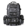thumbnail image 1 of ‌75L Large Tactical Backpack - Multi-Compartment Rucksack for Outdoor Gear (Black Python)‌, 1 of 7