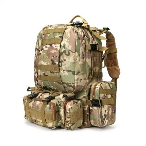 ‌75L Tactical Backpack - Heavy-Duty Outdoor Rucksack for Hunting & Travel‌(CP Camo)