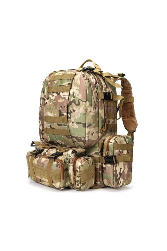 ‌75L Tactical Backpack - Heavy-Duty Outdoor Rucksack for Hunting & Travel‌(CP Camo)