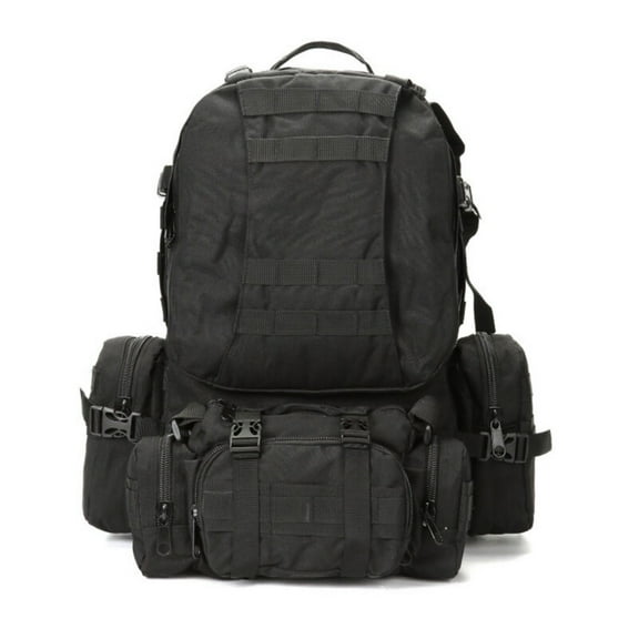 75L Tactical Backpack - Large Military Rucksack for Camping & Hiking (Black)‌