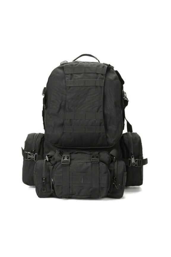75L Tactical Backpack - Large Military Rucksack for Camping & Hiking (Black)‌
