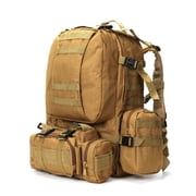 75L Tactical Backpack - Military-Grade Rucksack for Hiking & Travel  Khaki