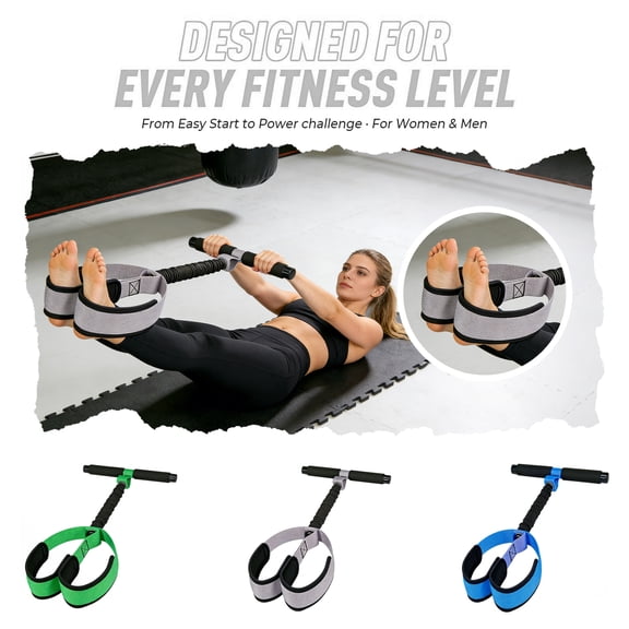 75LBS Pedal Exercise Band with Handles, Resistance Bands for Core Legs Glutes Arms, Home Gym Strength Training Equipment for Women Men Physical