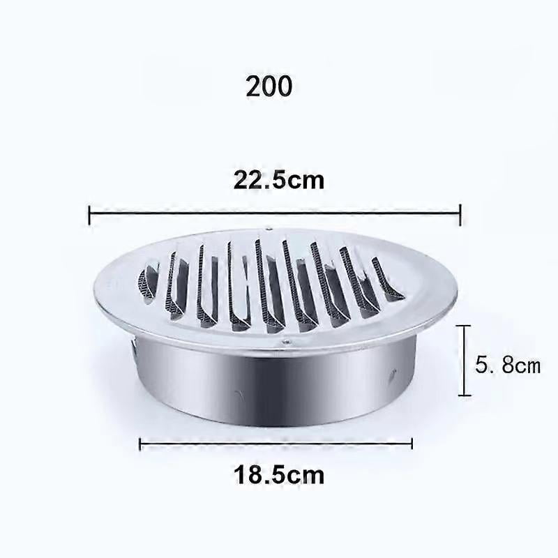 Picture of 75MM 201 Stainless Steel Wall Air Vent Grille Exterior Round Ducting ...