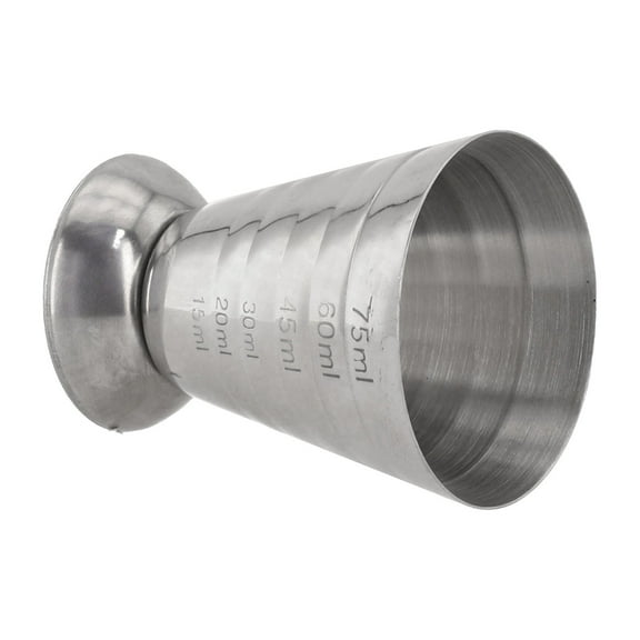 75Ml Stainless Steel Cocktail Shaker Measure Cup Jigger Shot Drink Spirit Mixed Cocktail Beaker Measure Jigger Kitchen Gadgets Smile Home