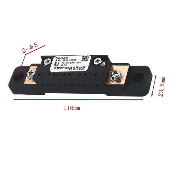 75Mv Digital Voltmeter Dc Analog Ammeter Shunt Resistor Manufacturer With Base 50A YIWEI