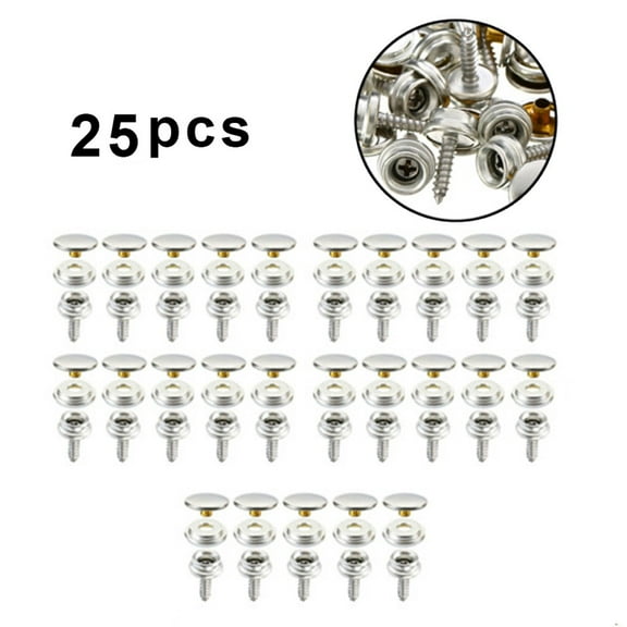 75PCS Snap Fastener Stainless Canvas Screw Kit For Tent Boat Marine