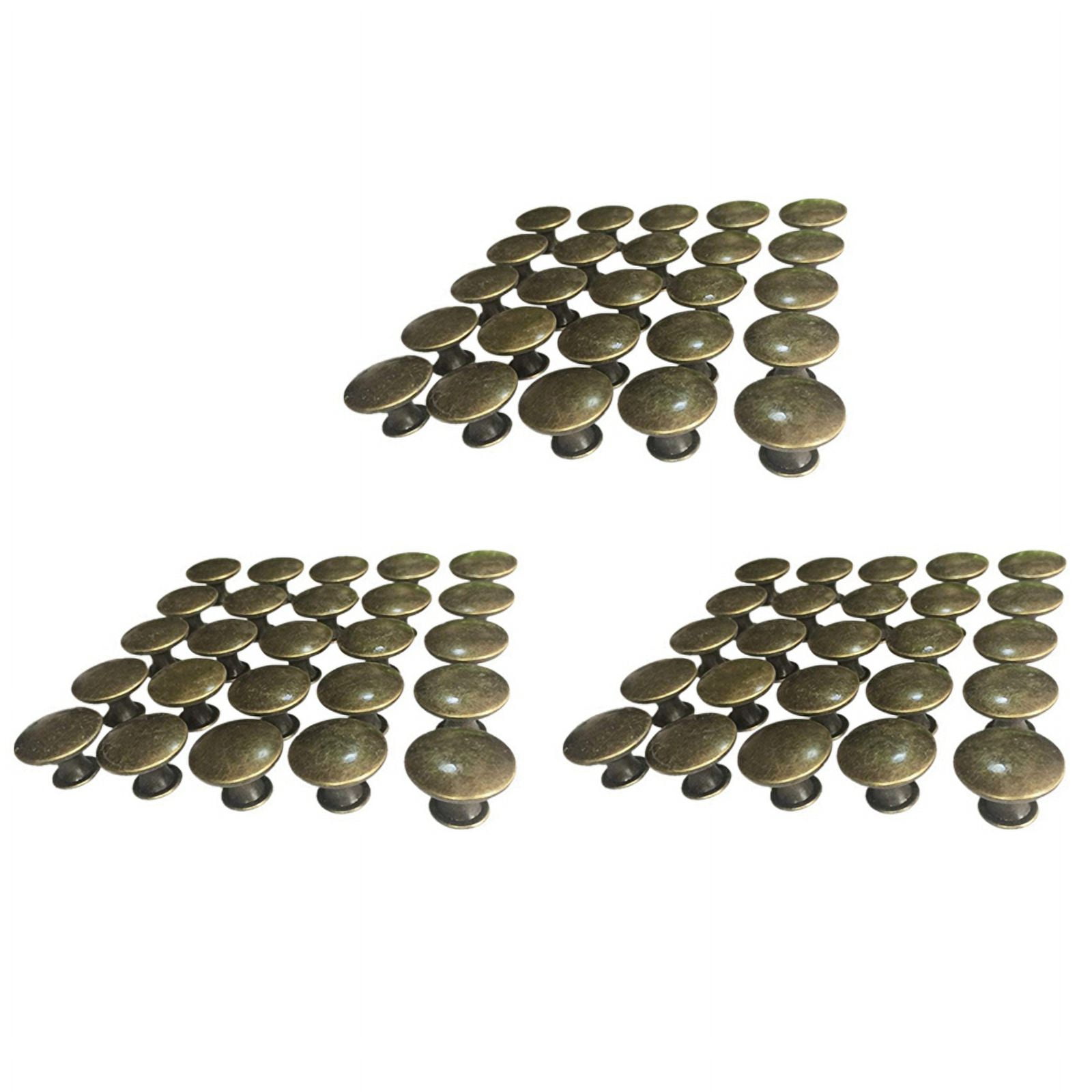 75PCS Vintage Door Drawer Knobs 30mm Antique Kitchen Cabinet Cupboard Handles, for Dresser and Cabinet, Old Bronze