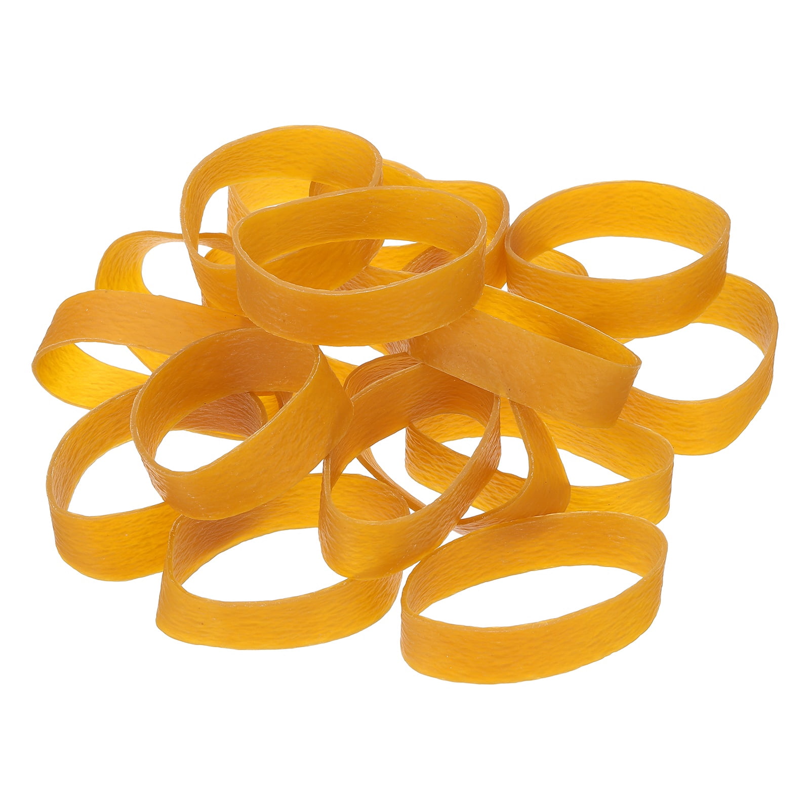 75Pack Rubber Bands, 3.94x0.79 Inch Elastic Bands for Office Supplies, Yellow