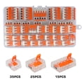 thumbnail image 1 of 75Pcs 221-412 Lever Nut Compact Splicing Connectors - 2/3/5 Conductor for Wago,Brand:  EEEKit ,Color:  Orange, 1 of 7