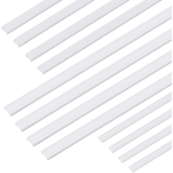 75Pcs 3 Style ABS Plastic I Beam Tubes DIY Handmade Sand Table Material Model Building White 250x1.5~3x1.5~2mm 25pcs/style