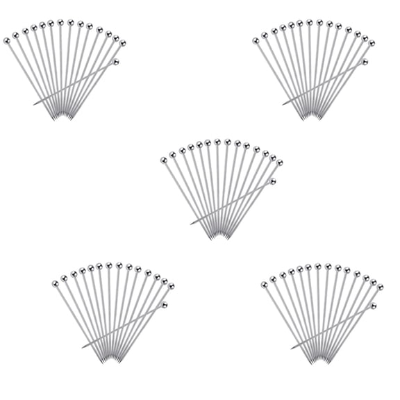 75Pcs Cocktail Picks, 4 Inch Reusable Stainless Steel Picks Cocktail Toothpicks for Olives Appetizers Sandwich