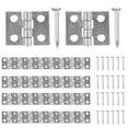 thumbnail image 1 of Toyandona 75Set Folding Hinges Silver Copper Retro Hinge Support for Small Cabinets, 1 of 7