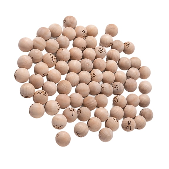 75Pcs Natural Bingo Balls Easy Read Numbered Balls For Game Night Parties Classroom Activities Easy to Use
