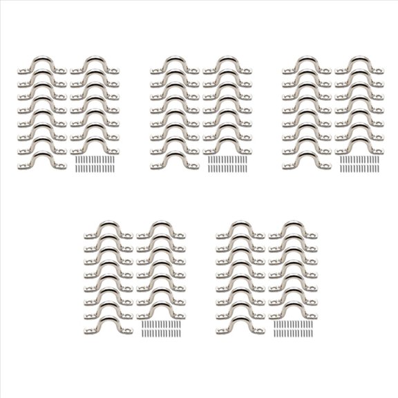 75Pcs Stainless Steel Peck Plate Eye Plates Ceiling Hook Kayak Pad for Canoe, Canoe Rigging